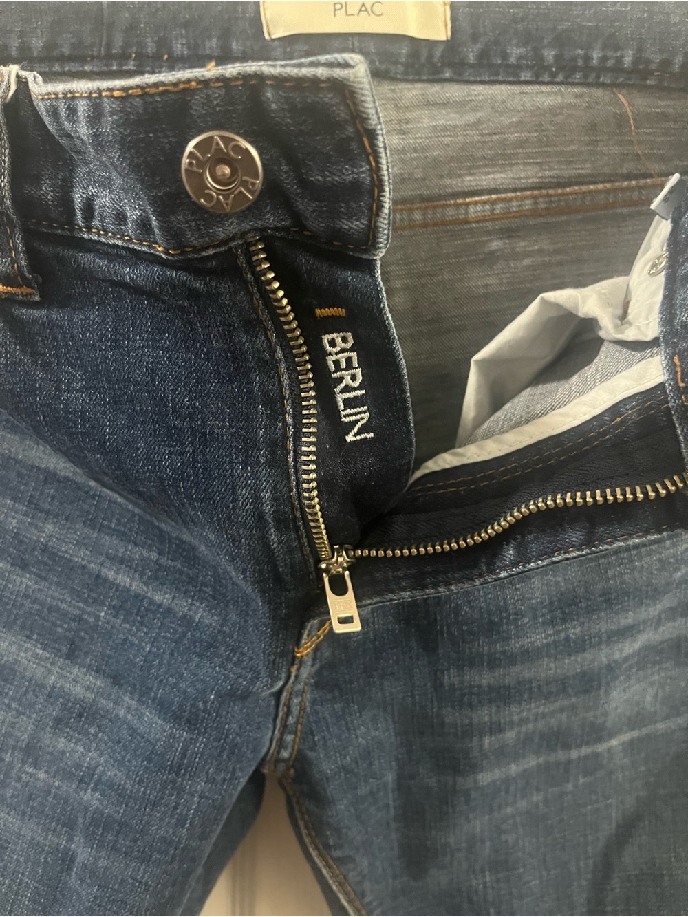 Slim Men Jeans in Washed Dark Blue